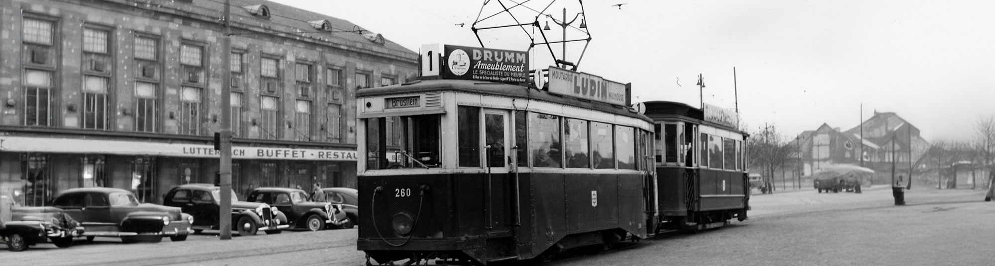 Tramway de Mulhouse vers 1950