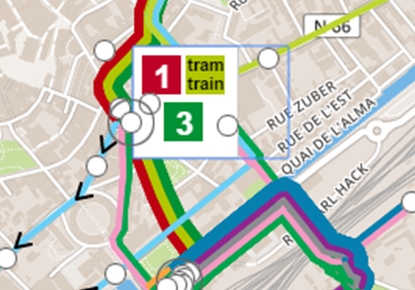Plan du centre ville de Mulhouse