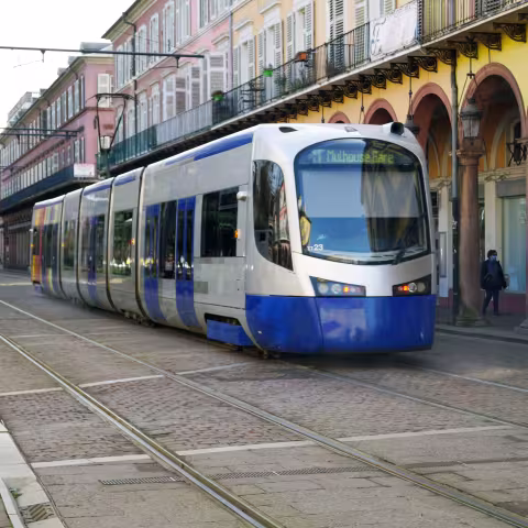 Tram-train Soléa en circulation